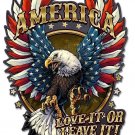 Eagle with US Flag Stripes Vinyl Decal Sticker Waterproof