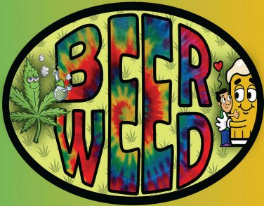 Beer Weed Color Vinyl Decal Sticker Waterproof