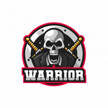 Skull Warrior Color Vinyl Decal Sticker Waterproof