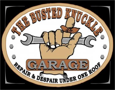 Busted Knuckle Garage Color Vinyl Decal Sticker Waterproof