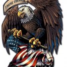 Eagle Holding Flag Vinyl Decal Sticker Waterproof