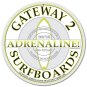 Gateway Adrenaline Surfboards round Vinyl Decal Sticker Waterproof