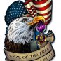 Purple Heart Eagle Flag Vintage Vinyl Decal Sticker Waterproof