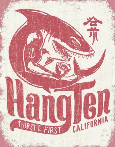 Hang Ten Thirst Vinyl Decal Sticker Waterproof