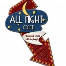 All Night Cafe Vintage Vinyl Decal Sticker Waterproof