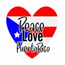 Puerto Rico Peace Love Vinyl Decal Sticker Waterproof