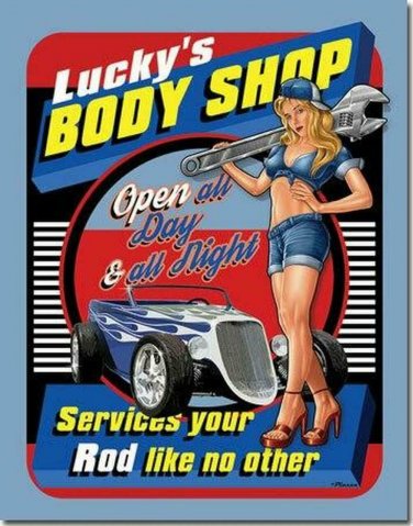 Lucky's Body Shop Vinyl Decal Sticker Waterproof
