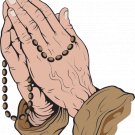 Praying Hands color Vinyl Decal Sticker Waterproof