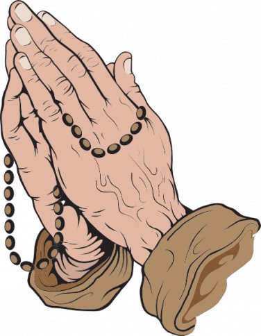 Praying Hands color Vinyl Decal Sticker Waterproof