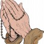 Praying Hands color Vinyl Decal Sticker Waterproof