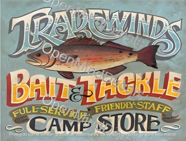 Tradewinds Bait & Tackle sticker waterproof