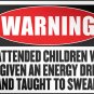 Warning Unattended Children Vinyl Decal Sticker Waterproof