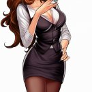 Poker French playing cards, Poker girl STICKER 6"