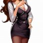 Poker French playing cards, Poker girl STICKER 6"