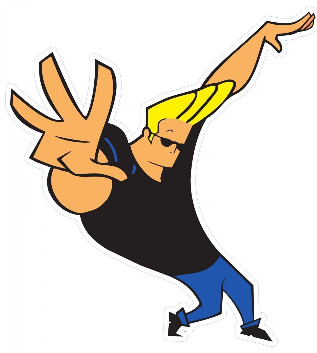 Johnny Bravo Decal Sticker Waterproof