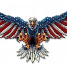 Eagle With US Flag Wings Spread Vintage Vinyl Decal Sticker Waterproof