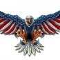 Eagle With US Flag Wings Spread Vintage Vinyl Decal Sticker Waterproof