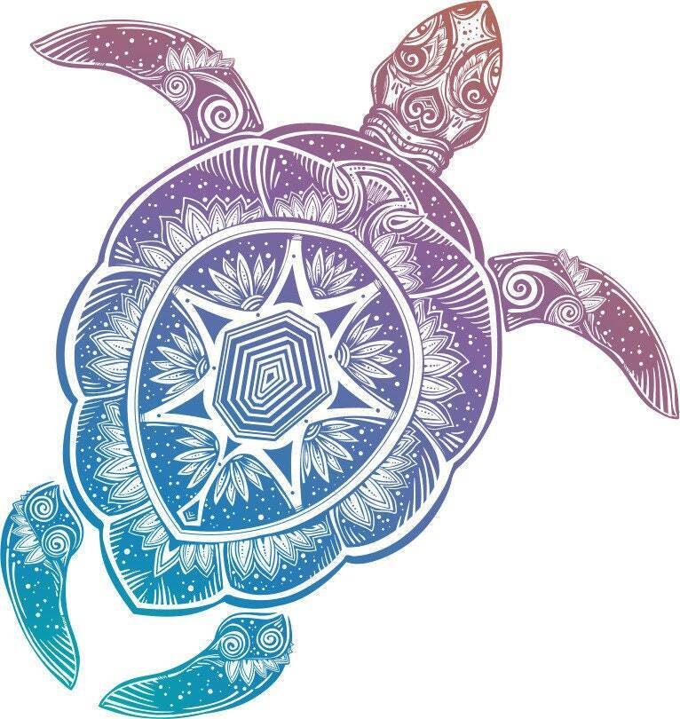 Sea Turtle Vinyl Decal Sticker Waterproof