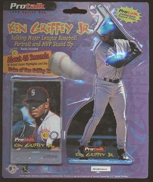 Ken Griffey Jr. Talking baseball card & stand up figure - MIP - 2 diff, 3 PIECE PACKAGE DEAL!!