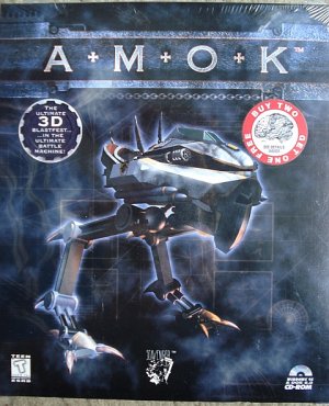 Amok 3D battle PC computer video game - MIB,  never opened!