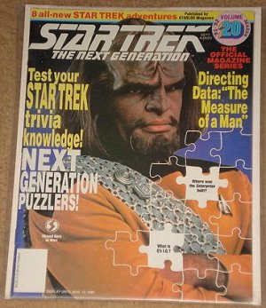Star Trek The Next Generation magazine Vol. #20, Worf, Data, trivia, MINT