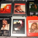 Six diff 8-Track tapes - Frank Sinatra, Ray Conniff, Kenny Rogers, Styx,