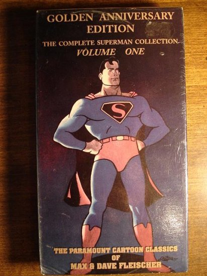Superman VHS animated 1940's adventures cartoon video tape movie Fleischer  brothers