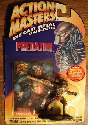Predator figure - Kenner, dated 1994, diecast metal, MIP die cast movie figure