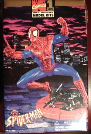Spider-Man (Spiderman) model kit 1996, ToyBiz, 6.5 inches tall, plastic. MIB unassembled