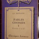 La Fontaine Fables Choisies French softcover book 1930's(?) 1940's(?)