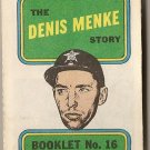1970 Topps Baseball Story Booklet #16 - Denis Menke VG