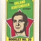 1971 - 72 Topps Hockey story booklet #20 Orland Kurtenbach VG / EX