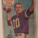 1968 Topps Football poster insert - Fran Tarkenton New York Giants EX / Nm condition