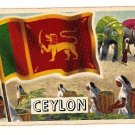 1956 Topps Flags of the World Ceylon card EX