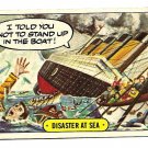 1975 Hysterical History card #44 Titanic Disaster at sea EX/NM