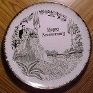 Happy Anniversary porcelain china decorative dinner plate