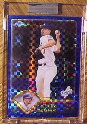 2003 Topps Chrome Refractor Kevin Brown Box Topper card #3/57