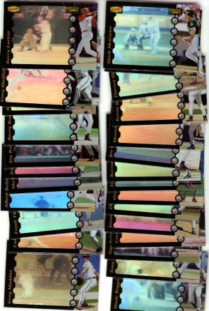 1996 Pinnacle Denny's baseball card complete set #'s 1-28 McGwire, Bonds, Ripken, Gwynn, MORE!