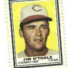 1962 Topps baseball stamp - Jim O'Toole Cincinnati Reds