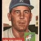 1953 Topps baseball card #97 Don Kolloway, G/VG, Philadelphia Athletics