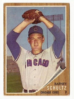 1962 Topps baseball card #89 Barnet Schultz, VG/EX, Chicago Cubs