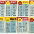 1963 Topps baseball card 79, 102, 191, 274, 362, 431, 509 checklists set w/ 2nd series variant EX/M
