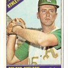 1966 Topps baseball card #18 (D) Roland Sheldon EX (very light wrinkle) Kansas City A's