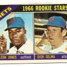 1966 Topps baseball card #67 New York Met's Rookies Cleon Jones & Dick Selma NM