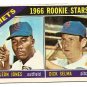 1966 Topps baseball card #67 New York Met's Rookies Cleon Jones & Dick Selma NM