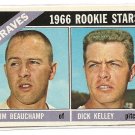 1966 Topps baseball card #84 Atlanta Braves Rookies Jim Beauchamp & Dick Kelley NM