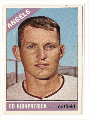 1966 Topps baseball card #102 Ed Kirkpatrick EX/NM California Angels