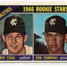 1966 Topps baseball card #107 Kansas City Athletics rookies Larry Stahl & Ron Tomkins NM/M
