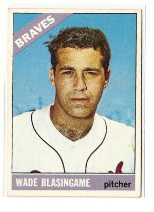1966 Topps baseball card #355 Wade Blasingame EX Atlanta Braves