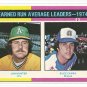 1975 Topps baseball card #311 (C) ERA Leaders Jim Catfish Hunter & Buzz Capra NM